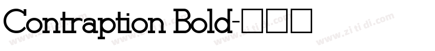 Contraption Bold字体转换